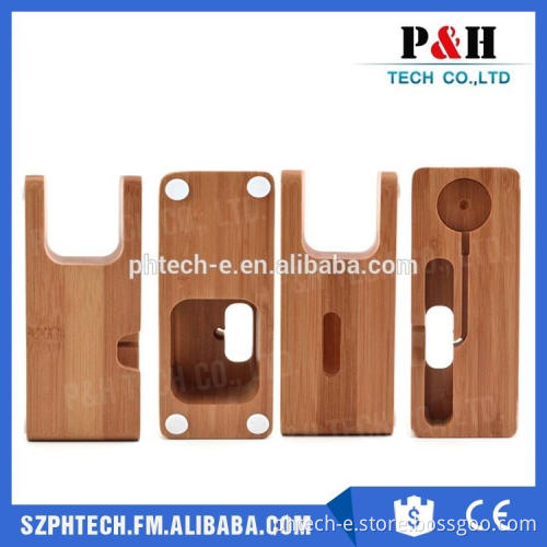 Hot sale desktop wooden phone holder for watch mobile phone, wood phone stand